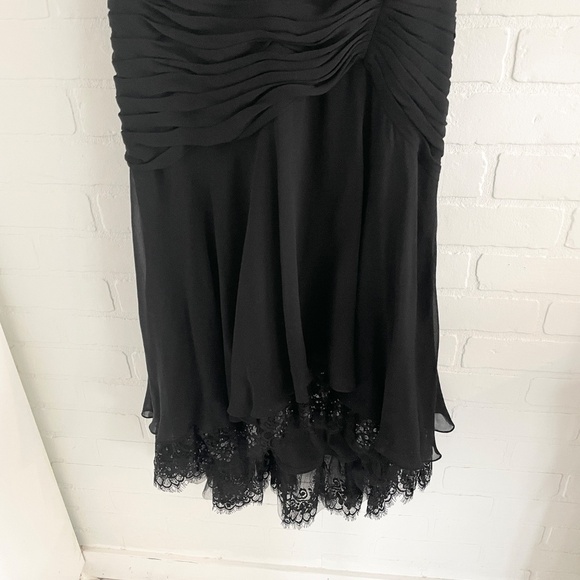 Tadashi Rare Vintage Dress High Low Lace Dark Romantic Fairy Flowy Luxury Sz 12 - Picture 3 of 13